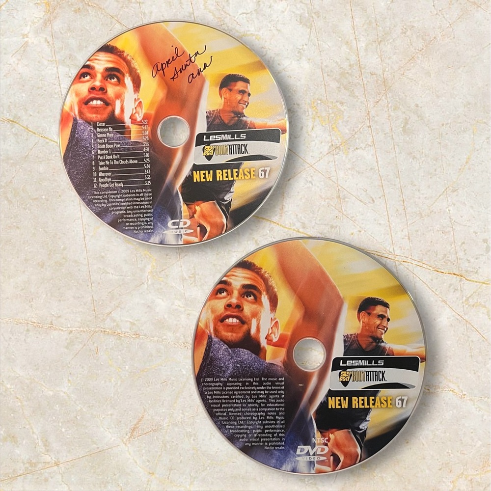 Les Mills BODYATTACK 67 CD, DVD, & Choreography Booklet